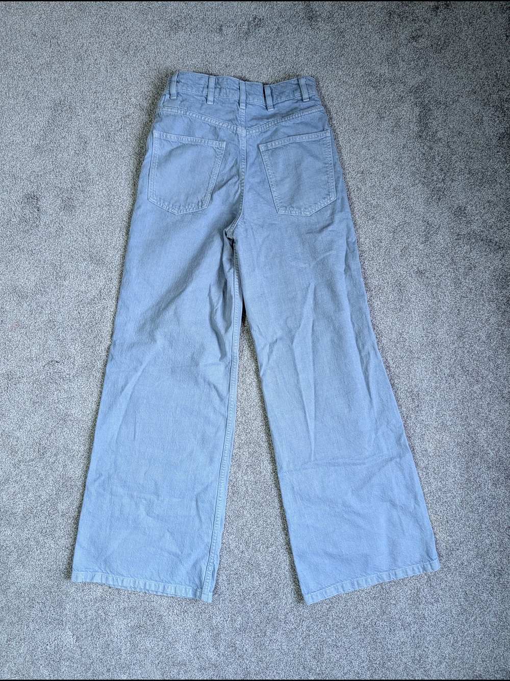 Zara The TRF True Wide Leg Jeans Light Blue High Rise Size US 2 Denim